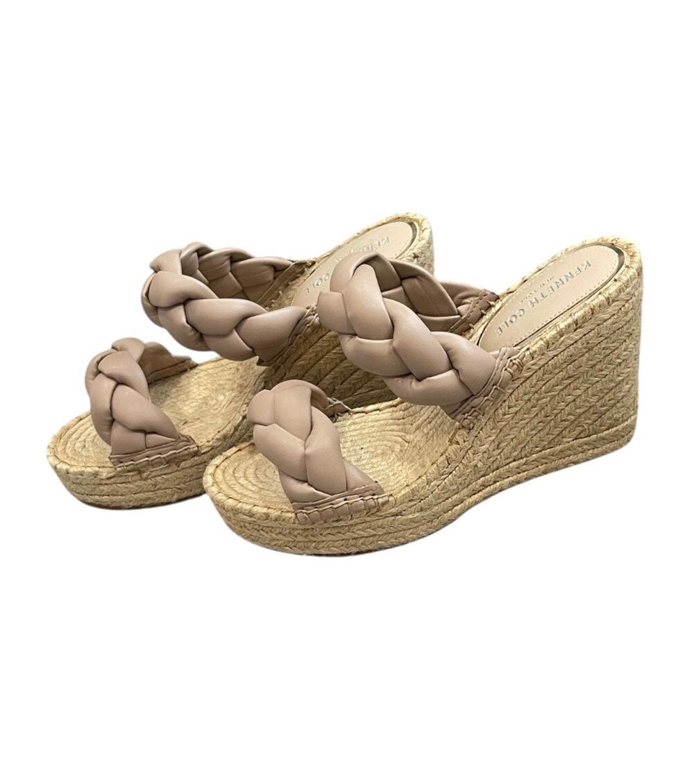 Kenneth Cole Women's Olivia Braid Wedge Sandal Loafer 7.5